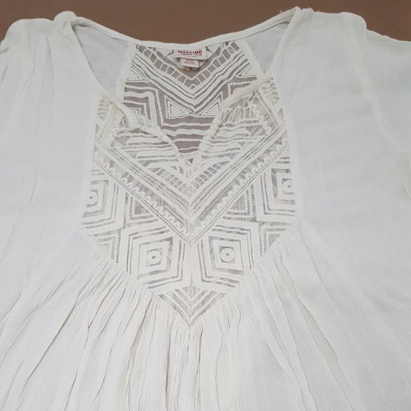 Mossing Supply Co Women´s Ivory Top Blouse, Size M - Picture 9 of 16